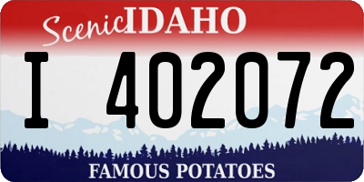 ID license plate I402072