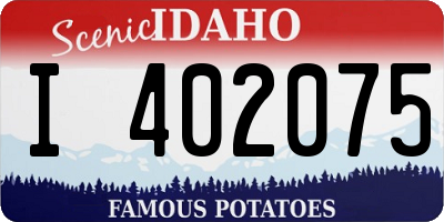 ID license plate I402075