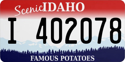 ID license plate I402078
