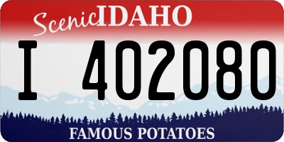 ID license plate I402080