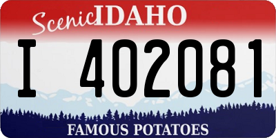 ID license plate I402081
