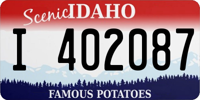 ID license plate I402087