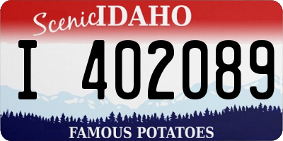 ID license plate I402089
