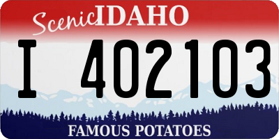 ID license plate I402103