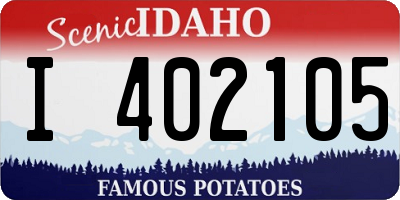 ID license plate I402105