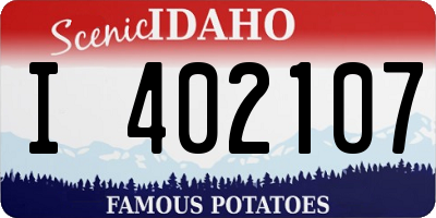 ID license plate I402107