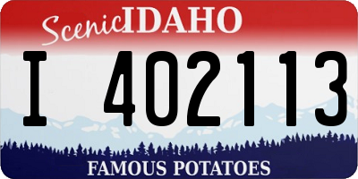 ID license plate I402113