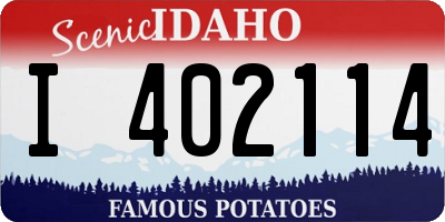ID license plate I402114