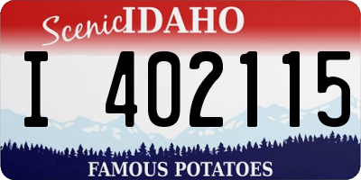 ID license plate I402115