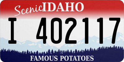 ID license plate I402117