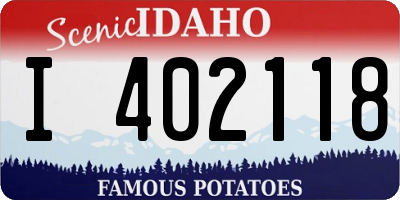 ID license plate I402118