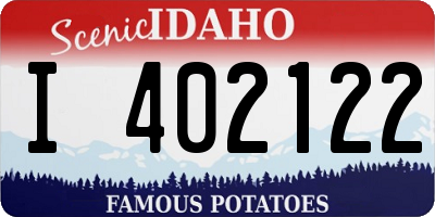 ID license plate I402122