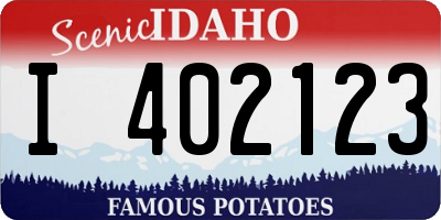 ID license plate I402123