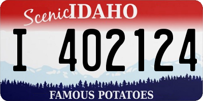 ID license plate I402124