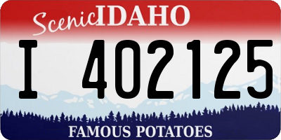 ID license plate I402125