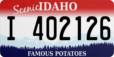 ID license plate I402126