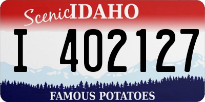 ID license plate I402127