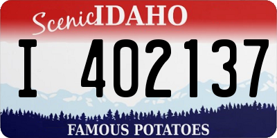 ID license plate I402137