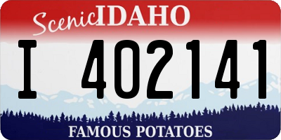 ID license plate I402141