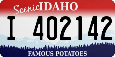 ID license plate I402142