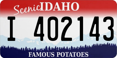 ID license plate I402143