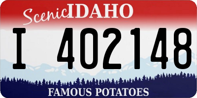 ID license plate I402148