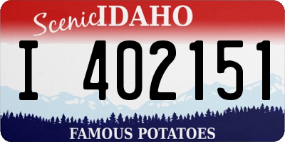 ID license plate I402151