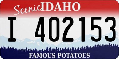 ID license plate I402153