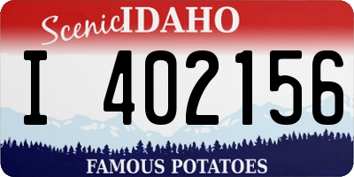 ID license plate I402156