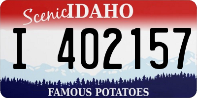 ID license plate I402157
