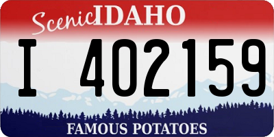 ID license plate I402159
