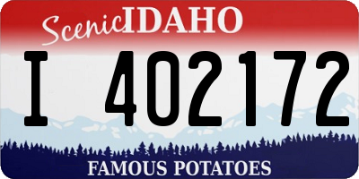 ID license plate I402172