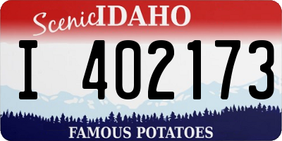ID license plate I402173