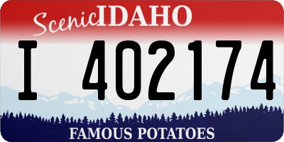 ID license plate I402174