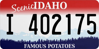 ID license plate I402175