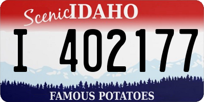 ID license plate I402177