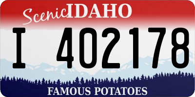 ID license plate I402178