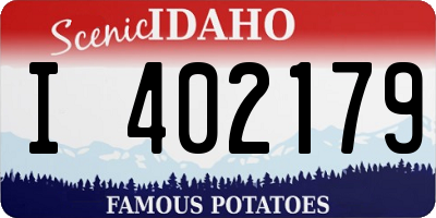 ID license plate I402179