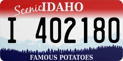 ID license plate I402180