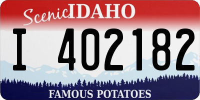 ID license plate I402182