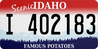 ID license plate I402183