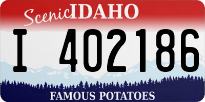 ID license plate I402186