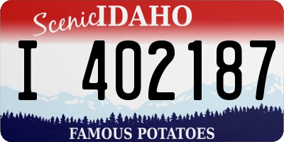 ID license plate I402187