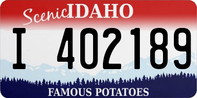 ID license plate I402189
