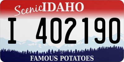 ID license plate I402190