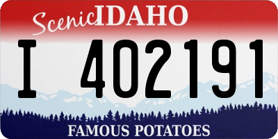 ID license plate I402191