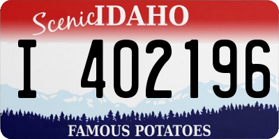 ID license plate I402196