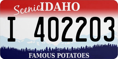 ID license plate I402203