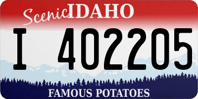 ID license plate I402205