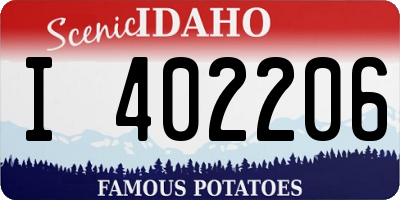 ID license plate I402206